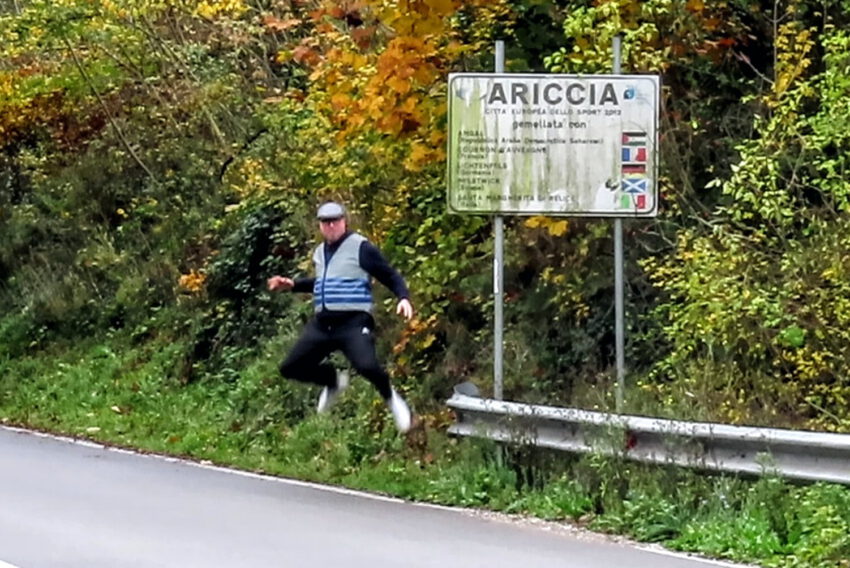 Ferdi jumping on the Magic Street of Ariccia, IT